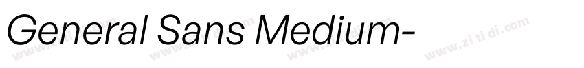 General Sans Medium字体转换